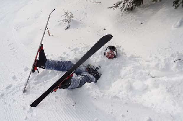 Pas facile d'apprendre à faire du ski à la montagne