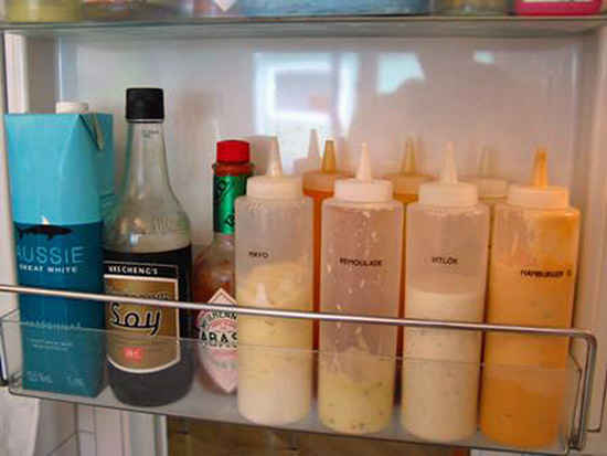 tranférez vos sauces dans des bouteilles compressibles