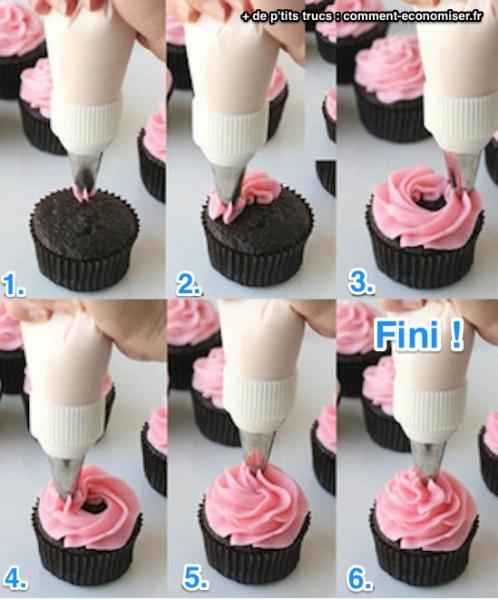 comment faire un glaçage de cupcake avec une douille étape par étape
