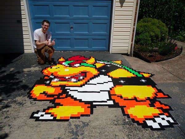 Utilisez du ruban multi-usage ou duct tape pour faire du street art.