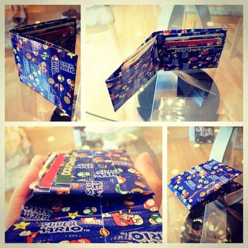 Un chouette projet maison est de faire un portefeuille avec du ruban multi-usage ou duct tape.