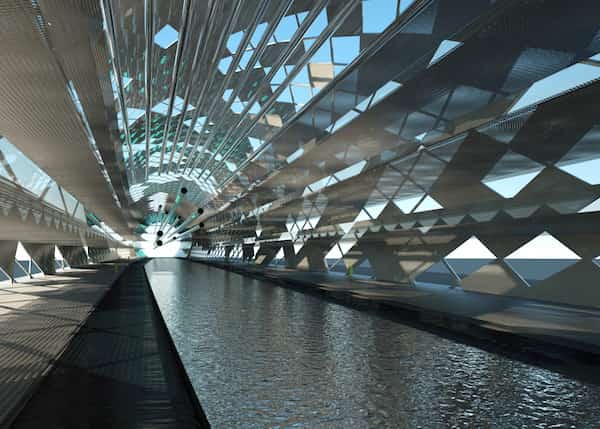 vue intérieure du dessalinisateur d'eau