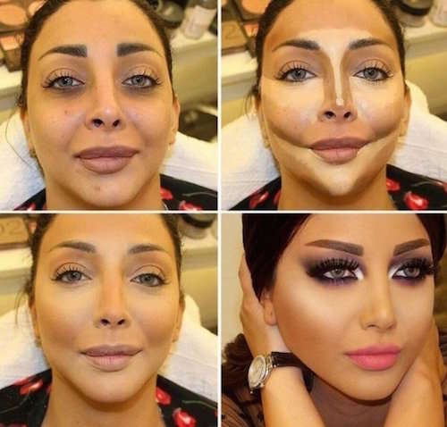Exemple de maquillage contouring effet mode