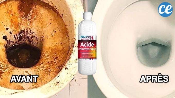 L'Astuce de l'Acide Chlorhydrique Pour Nettoyer les WC.