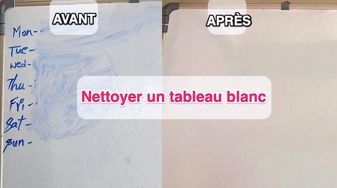 Comment effacer des traces tenaces sur un tableau blanc ? 