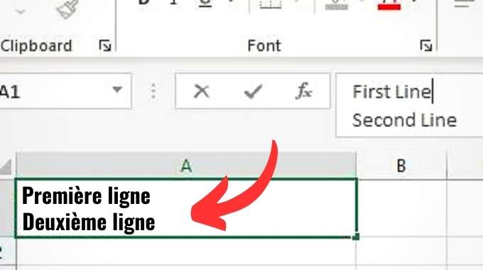 L'Astuce Pour Faire un Retour à la Ligne dans une Cellule sur Excel.
