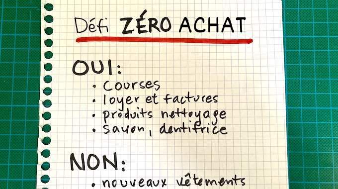 Relevez le Défi Zéro Achat Pendant 30 Jours pour Vraiment Économiser.