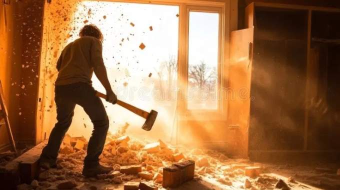 Désespéré Face aux Squatteurs, un Propriétaire Détruit sa Propre Maison.