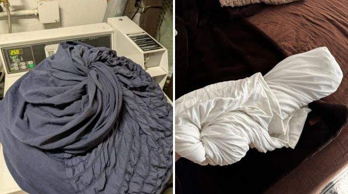 Comment éviter que le linge rentre dans la housse de couette (et que tout finisse en boule) ?