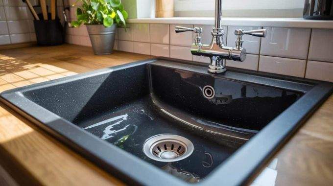 Comment éliminer les traces de calcaire tenaces sur un évier noir : le secret pour un effet miroir