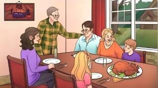 C'est une image d'une famille heureuse mais il y a un détail inhabituel que seuls les plus observateurs remarqueront