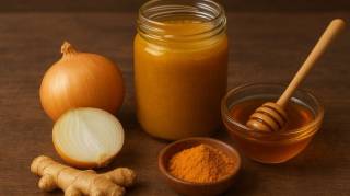 Curcuma + Oignon + Gingembre + Miel = Une Préparation Qui Fait Toute la Différence
