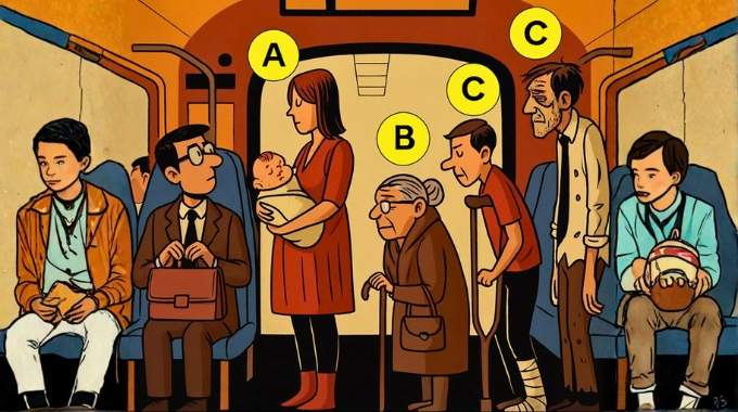 À qui donneriez-vous votre place dans le bus, la réponse révélera qui vous êtes