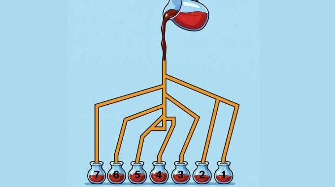 Énigme visuelle : quel vase se remplira en premier sous le jet d’eau ?