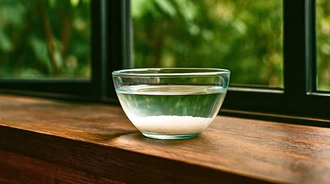 Pourquoi un bol d’eau salée posé à la fenêtre rend votre maison plus chaude et agréable en hiver