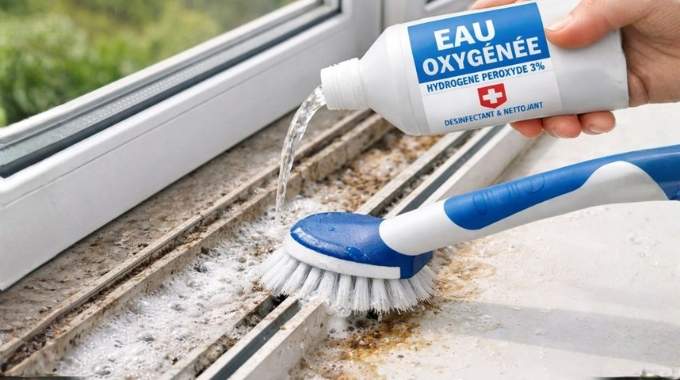 Pourquoi faut-il mettre de l'eau oxyg&eacute;n&eacute;e sur les rails de fen&ecirc;tres ? La r&eacute;ponse des experts 