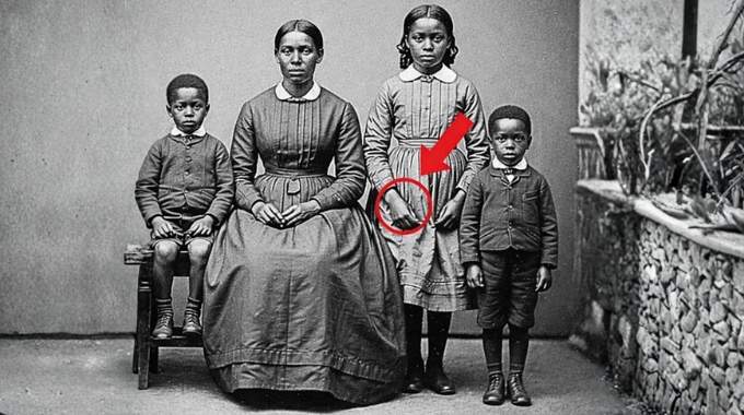 Il s&rsquo;agissait d&rsquo;une simple photo de famille datant de 1872, mais regardez de plus pr&egrave;s la main de la s&oelig;ur