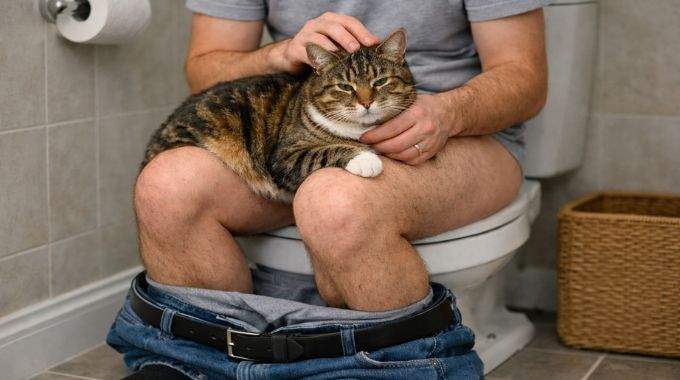Pourquoi votre chat vous accompagne aux toilettes : la v&eacute;ritable raison enfin d&eacute;voil&eacute;e