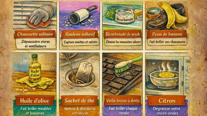 10 petits objets qui deviennent de puissants outils de nettoyage