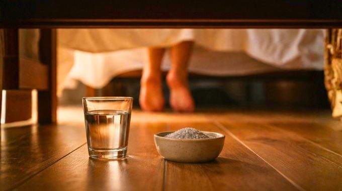 J'ai plac&eacute; un verre d'eau et du sel sous mon lit pendant 7 jours : ce rituel a transform&eacute; mes nuits
