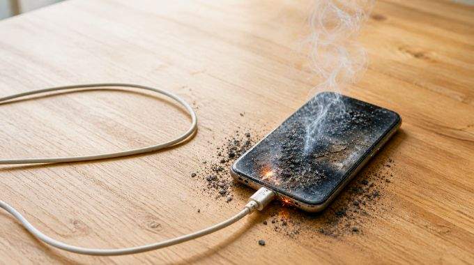 Ne posez jamais votre chargeur comme &ccedil;a : les pompiers alertent sur ce geste dangereux