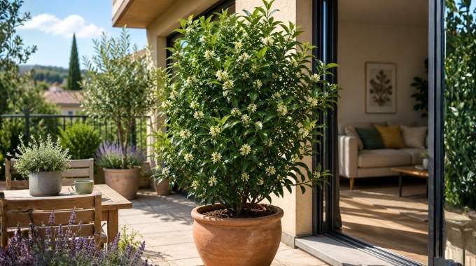 Ce petit arbre qui sent le jasmin en pot sur balcon parfume jusqu'au salon et ne demande presque rien