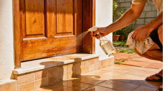 L'astuce du vinaigre sur sa porte d'entr&eacute;e : pourquoi cela peut am&eacute;liorer votre &eacute;t&eacute; ?