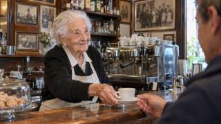 A 101 ans Anna refuse de prendre sa retraite : elle sert des caf&eacute;s dans son bar depuis la fin de la Seconde guerre mondiale