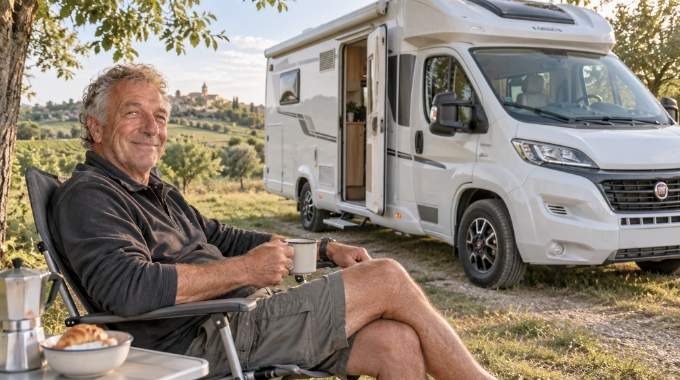 &Agrave; 69 ans, cet ancien routier vit en camping-car Fiat Ducato avec 2000&euro; de retraite : "Je ne paie jamais un stationnement"