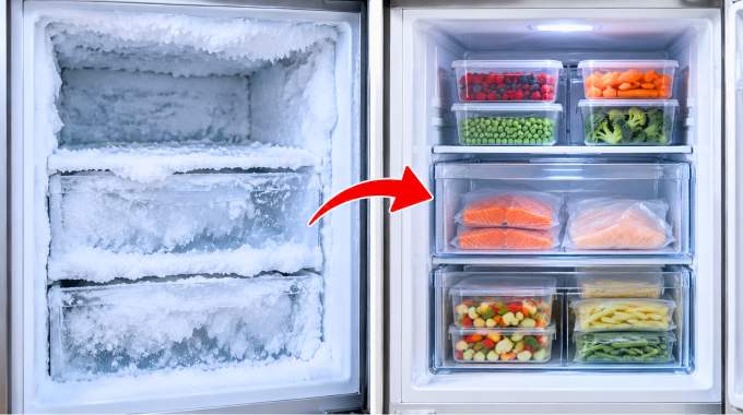 Adieu la glace dans le congélateur : l’astuce simple et imparable pour un congélo toujours propre puissant et sans givre