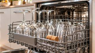 Lave-vaisselle : l'astuce m&eacute;connue du bouchon de li&egrave;ge pour dire adieu aux traces de calcaire sur vos verres