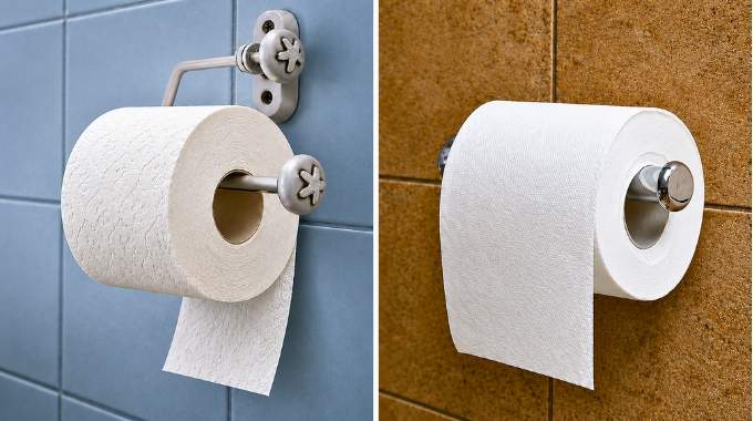 Quelle est la bonne mani&egrave;re de mettre le papier toilette ?  (la r&eacute;ponse pourrait vous surprendre)