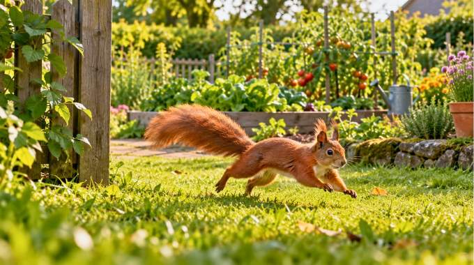 comment faire fuir les écureuils du jardin