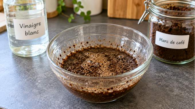 M&eacute;langer du vinaigre blanc et du marc de caf&eacute; chez soi : &agrave; quoi &ccedil;a sert et pourquoi c'est tr&egrave;s recommand&eacute; ?