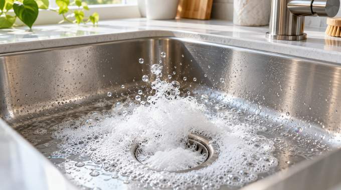 Tout le monde fait mousser bicarbonate et vinaigre dans l&rsquo;&eacute;vier bouch&eacute; : chez les plombiers c&rsquo;est le premier m&eacute;lange qu&rsquo;on laisse au placard