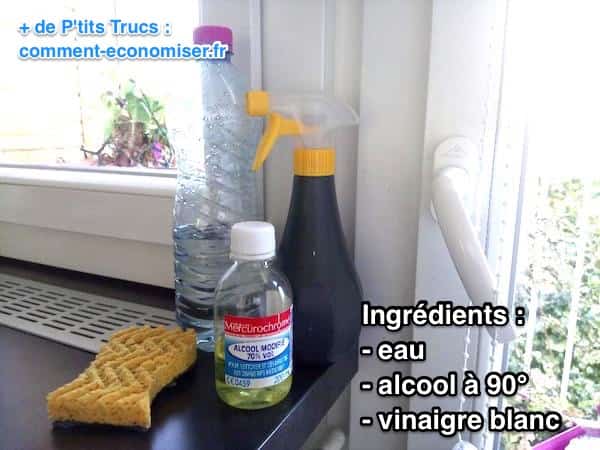 alcool et vinaigre blanc pour nettoyer vitre