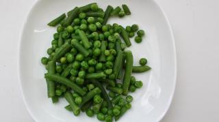 assiette de légumes verts