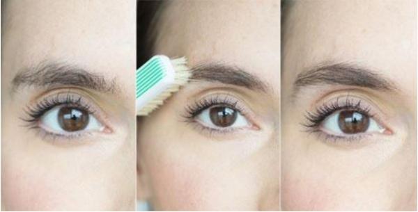 utiliser une brosse à dents pour se brosser les sourcils