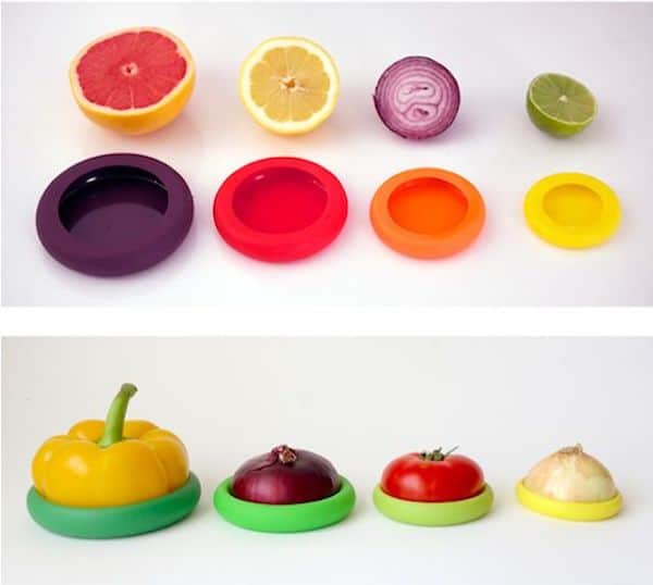 Couvercles pour conserver tous les fruits et légumes déjà entamés
