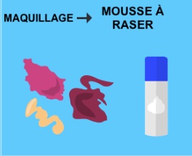 la mousse à raser élimine les taches de maquillage
