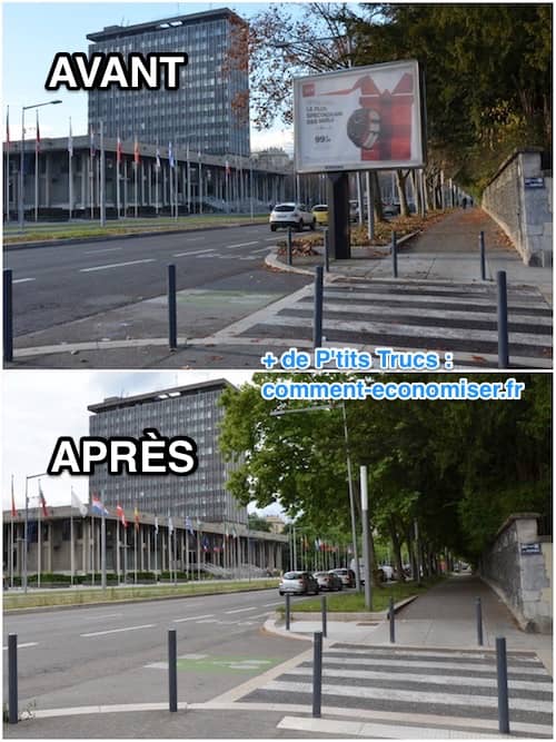 Grenoble avant après supprimer les pubs