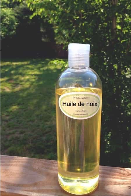 huile de noix bénéfice peau cheveux