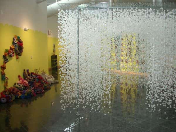 effet neige bouchon plastique blanc