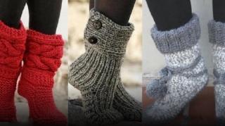 modèles-gratuits-pantoufles-tricot-crochet