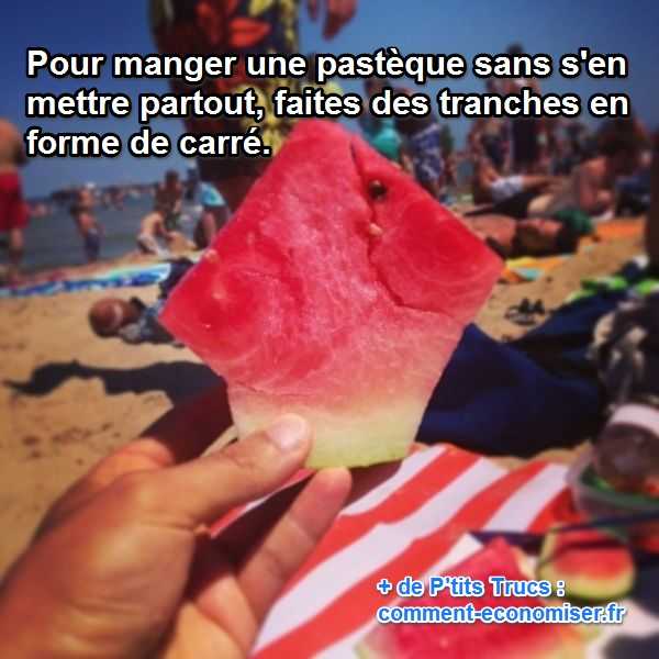 Tranche de pastèque à la plage