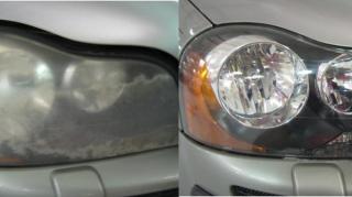 phares de voiture oxydés