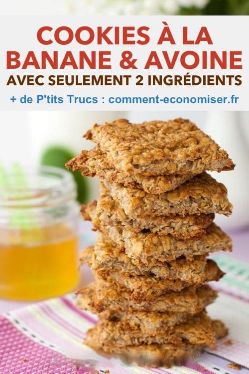 Recettes faciles et avec deux ingrédients seulement : les cookies à la banane et à l'avoine.