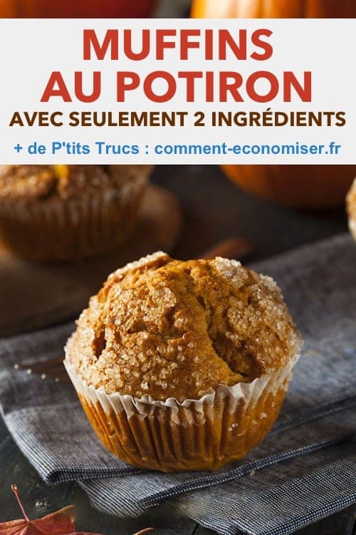 Recettes faciles et avec deux ingrédients seulement : les muffins au potiron.