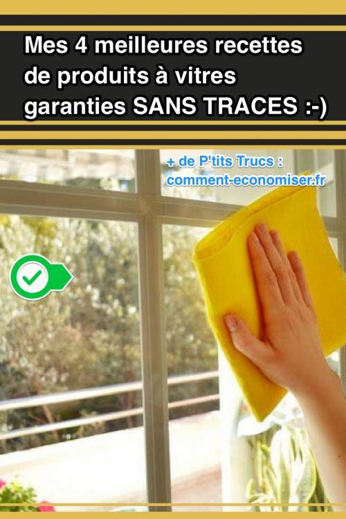 recettes naturelles de produits pour nettoyer les vitres
