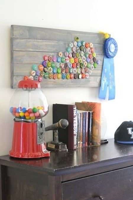 tableau déco capsule bois